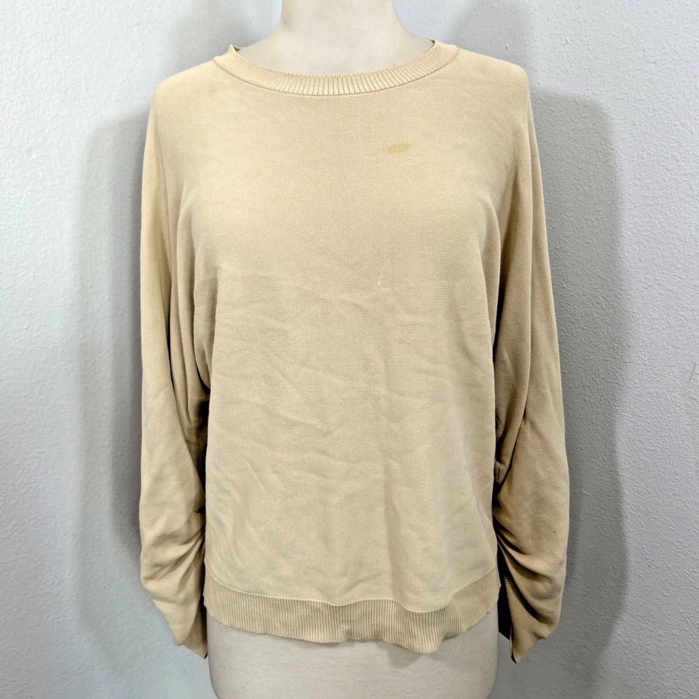 Stella McCartney Sweater Womens 38 US 6 Beige Batwing Minimalist Quiet Luxury